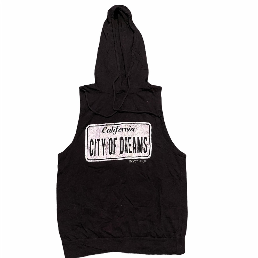 PurpleSnow Black Cutoff Hoodie